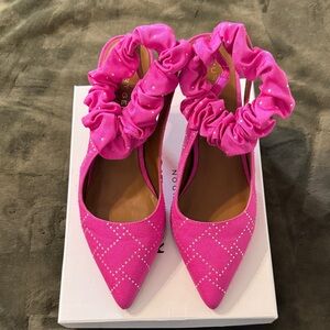 Kurt Geiger Pink Ruffled Heels